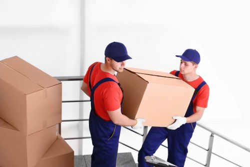 Man and van moving service in Elephant and Castle with packed boxes