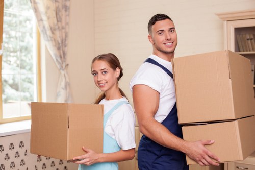 Local flat removals in Elephant and Castle showing a smooth unloading process at a new apartment